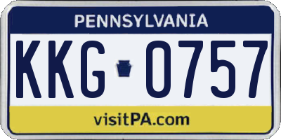 PA license plate KKG0757