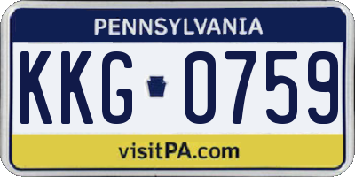 PA license plate KKG0759