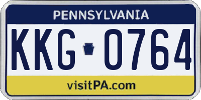 PA license plate KKG0764
