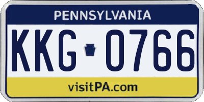 PA license plate KKG0766