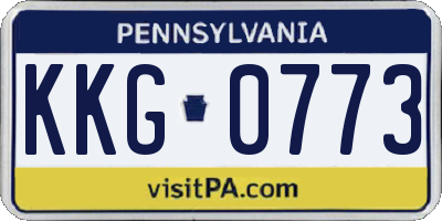 PA license plate KKG0773