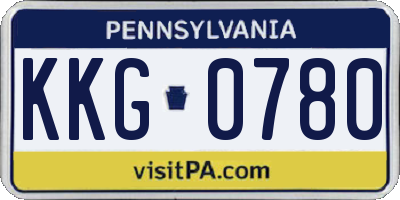 PA license plate KKG0780