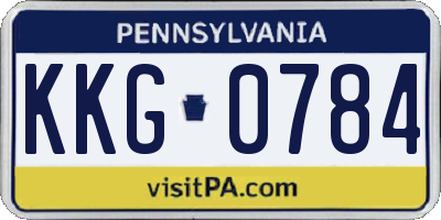 PA license plate KKG0784