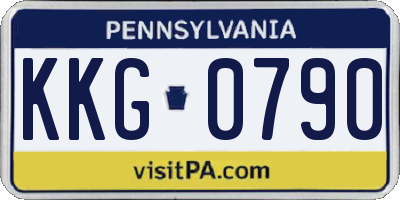PA license plate KKG0790