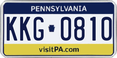 PA license plate KKG0810