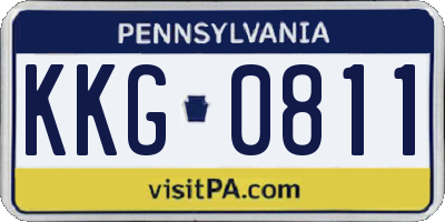 PA license plate KKG0811