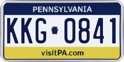 PA license plate KKG0841