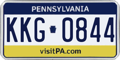 PA license plate KKG0844