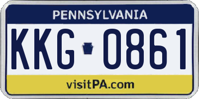 PA license plate KKG0861