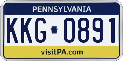 PA license plate KKG0891