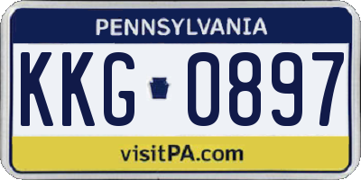 PA license plate KKG0897