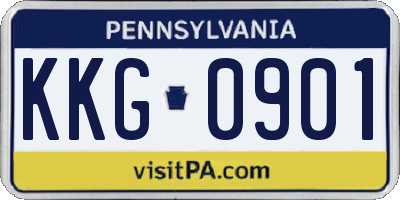 PA license plate KKG0901