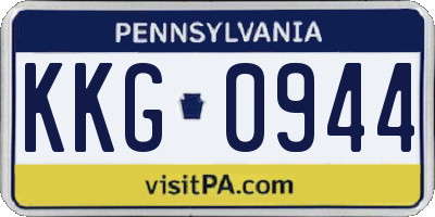 PA license plate KKG0944