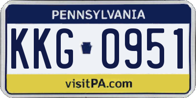 PA license plate KKG0951