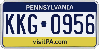 PA license plate KKG0956