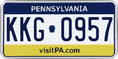 PA license plate KKG0957