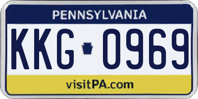 PA license plate KKG0969