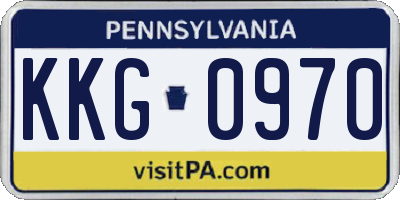 PA license plate KKG0970