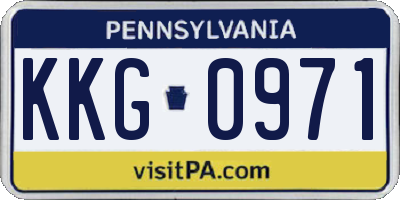 PA license plate KKG0971