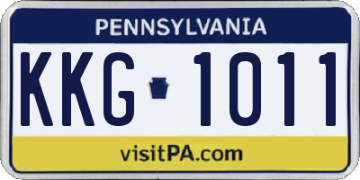 PA license plate KKG1011