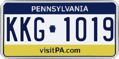 PA license plate KKG1019