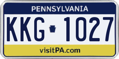PA license plate KKG1027