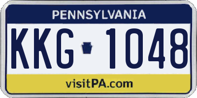 PA license plate KKG1048