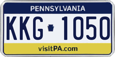 PA license plate KKG1050