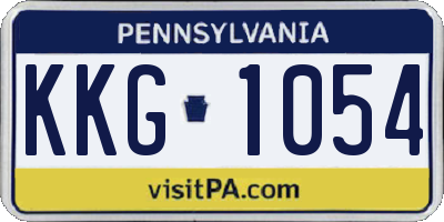 PA license plate KKG1054