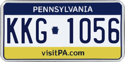 PA license plate KKG1056