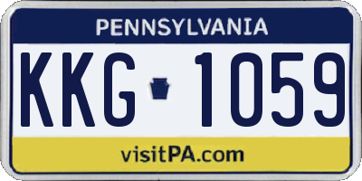 PA license plate KKG1059