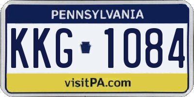 PA license plate KKG1084