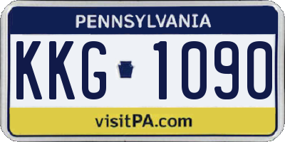 PA license plate KKG1090