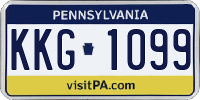 PA license plate KKG1099