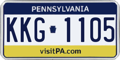 PA license plate KKG1105