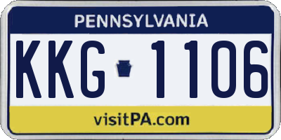 PA license plate KKG1106
