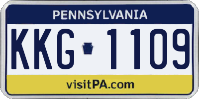 PA license plate KKG1109