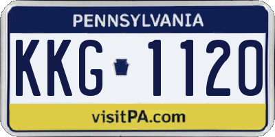 PA license plate KKG1120