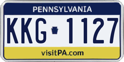 PA license plate KKG1127