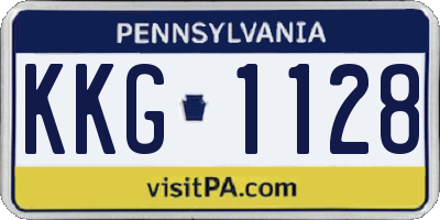 PA license plate KKG1128