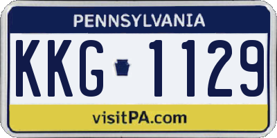 PA license plate KKG1129