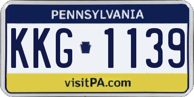 PA license plate KKG1139