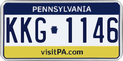 PA license plate KKG1146