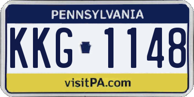 PA license plate KKG1148