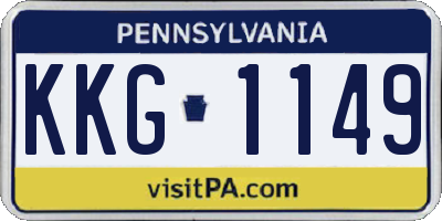 PA license plate KKG1149