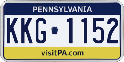 PA license plate KKG1152