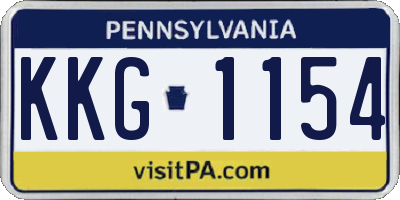 PA license plate KKG1154
