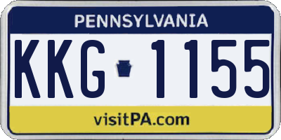 PA license plate KKG1155
