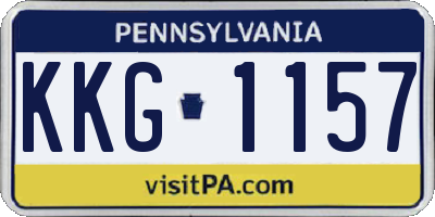 PA license plate KKG1157