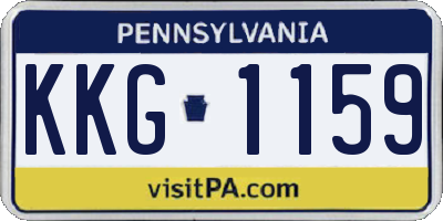 PA license plate KKG1159